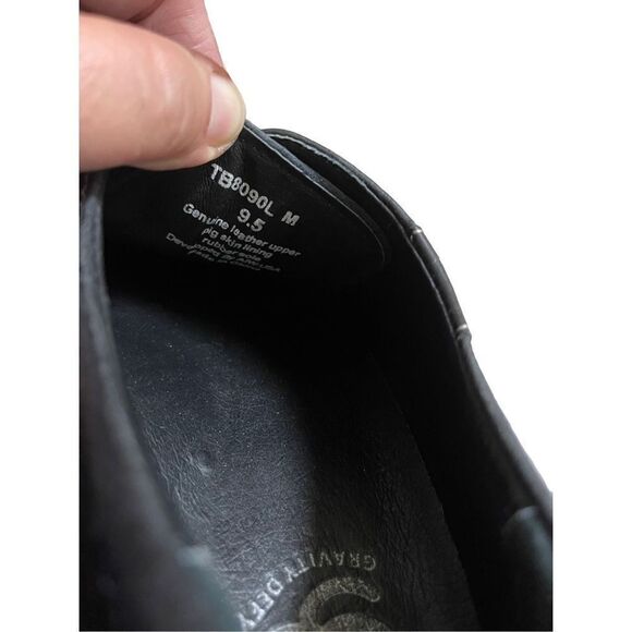 Gravity Defyer Mens Black Oxford Lace Up Leather Round Toe Casual Shoes Size 9.5 - Picture 7 of 11